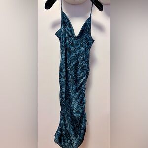 Free People Intimately Free Day to Night Printed Slip Dress Indigo Snake - Small